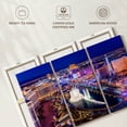 thumbnail image 6 of Elephant Stock Las Vegas At Night Neon Lights Wall Art - Horizontal Multi Panel Canvas - Living Room Wall Decor - Places Multi Panel - Orange And Blue Decor By Susanne Kremer - 50" x 32", 6 of 8