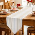 thumbnail image 2 of Ombre Beige Grey Striped Table Runner Linen Burlap Table Runner 72 Inches Long Farmhouse Modern Stripes Dresser Scarves for Kitchen Island Coffee Dining Room Party Wedding Holiday Decor 13"x72", 2 of 8