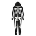 thumbnail image 2 of ZQUUVOU Woman Halloween Fashion Skeleton Print Jumpsuit Ladies Long Sleeved Suit Family Parent-Child Wear For Mom Black, 2 of 3