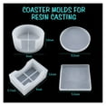 thumbnail image 3 of Resin Molds Kit Silicone Coaster Storage Box Mold Epoxy Resin Molds For Resin Coaster DIY Cups Mats Home Decoration For Resin Art, Resin Casting,Gifts ,Upgraded Material, 3 of 7