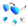 thumbnail image 3 of MOTOEYE Polarized Aviator Sunglasses for Kids Girls Boys Children Pack of 2 from 4 to 15 years old, 3 of 6