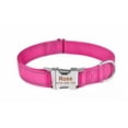 thumbnail image 3 of Collar para perro, collar clásico ajustable de nailon reflectante con acolchado de malla suave y transpirable para perros medianos, talla M, rosa., 3 of 5