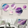 thumbnail image 4 of Designart "Violet Storm At The Horizon IV" Abstract Liquid Ink Metal Wall Art Set of 5 Piece, 4 of 5