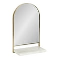 thumbnail image 1 of Kate and Laurel Chadwin Arch Wall Mirror with Shelf, Gold 12x20, 1 of 9