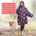 thumbnail image 4 of Wearable Oversized Blanket,Purple Skull Sunflower Pattern Wearable Blanket Hoodie for Adults,Cozy Hooded Blankets with Super Pockets,Super Warm Fuzzy Pullover for Women & Men, 4 of 6