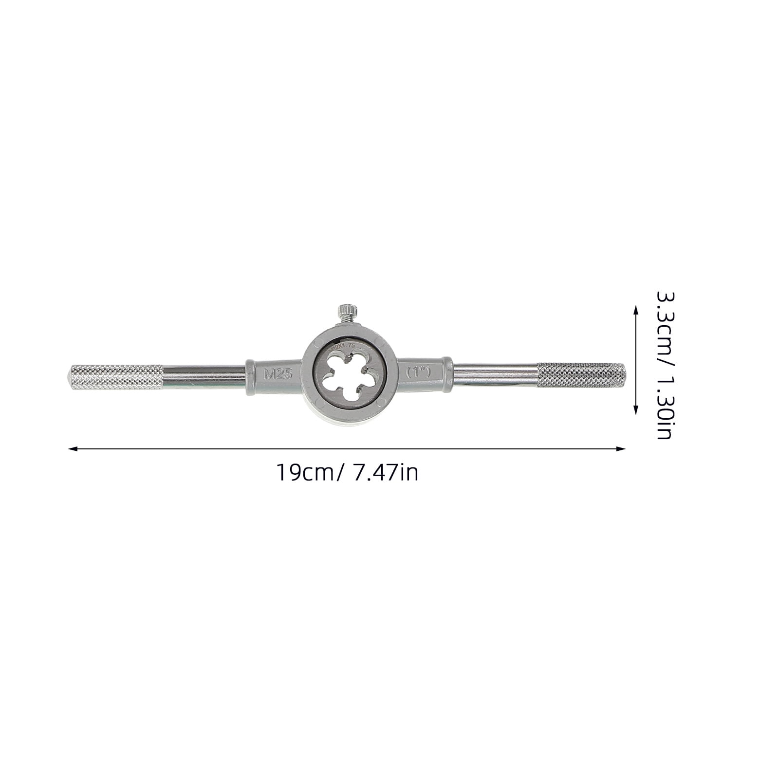 WRISTBIQUE 12Pcs Ratchet T Handle Tap Wrench and Die Set Metal Threading Tool Kit for Home Use