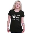 thumbnail image 3 of Love You Pho Real Vietnamese Food Womens Fitted Plus Size Graphic Tee Brisco Brands 2X, 3 of 5