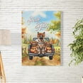 thumbnail image 2 of Hello Fall Autumn German Shepherd Pumpkins Pickup Truck Vertical Matte Canvas Poster Alsatian Dog Lover Gifts Wall Art Home Decor - 13011, 2 of 5