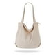 thumbnail image 1 of Bolso de hombro TUNC con cordón y cremallera grande beige, 1 of 4