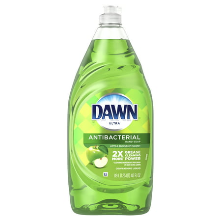 Dawn Ultra Antibacterial Hand Soap, Dishwashing Liquid Dish Soap, Apple Blossom Scent, 40 fl (Best Dishwashing Liquid For Hands)