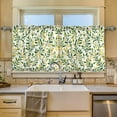 thumbnail image 2 of Yayeee Kitchen Curtains Tier Set of 2 Light Filtering 57"x24" Over Sink Window Panels, Olive Leaf, 2 of 7