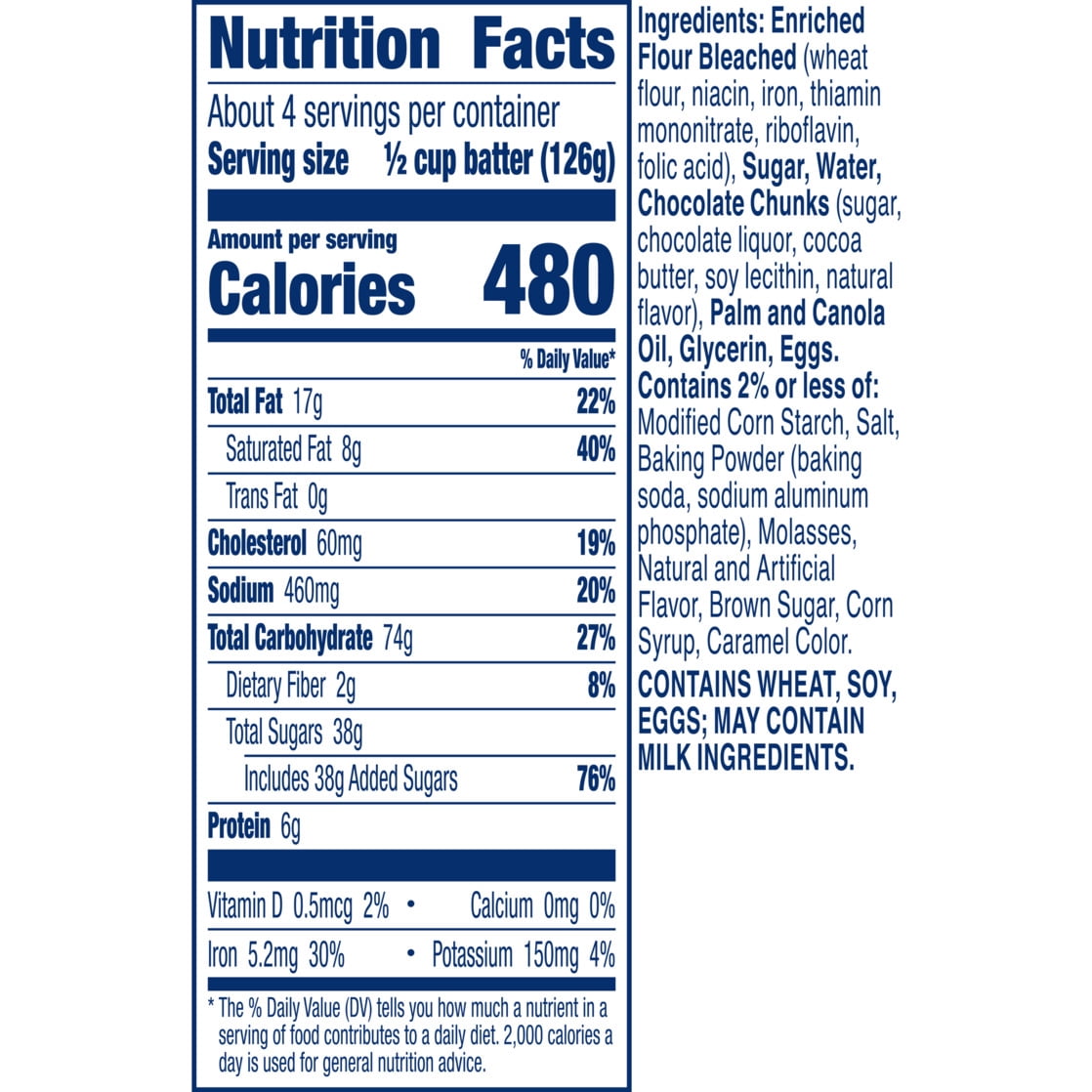 Pillsbury Chocolate Chunk Muffin Batter, Cut and Squeeze Package, 16.5 oz