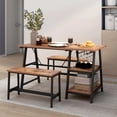 thumbnail image 2 of Comedor Industrial para 4 Personas con Mesa y 2 Bancos de MDF y Acero – Bossa Dukka, 2 of 9