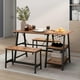 thumbnail image 2 of Comedor Industrial para 4 Personas con Mesa y 2 Bancos de MDF y Acero – Bossa Dukka, 2 of 9