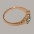 thumbnail image 4 of LBG British Made 18k Rose Gold Natural Aquamarine Womens Statement Ring - 33 size options - Size 6.75, 4 of 6