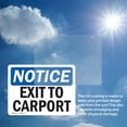 thumbnail image 5 of (2 Pack) Exit To Carport OSHA Notice Sign 18 Inch X 12 Inch Vinyl Label Decal Sticker Weather Resistant, UV Protected for Workplace, Business, and Construction Site, Made in the USA, 5 of 6