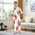 thumbnail image 5 of 1-Pack Onesie Jumpsuits For Men&Women Winter One Piece Zipper Pajamas Playsuit Red Hearts, 5 of 6