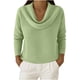 thumbnail image 2 of Uootdi Women's Waffle Knit Tops Cowl Neck Long Sleeve Clothes Trendy Casual Loose Relaxed Fit Knit Pullover Gift, 2 of 9