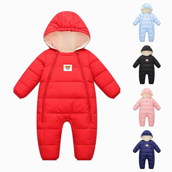 12-18 Months Newborn Infant Snowsuit Toddler Winter Coat Baby Girl Clothes Warm Jacket 0 3 6 Month Boys And Girls Baby Romper Pajamas Crawling Clothes