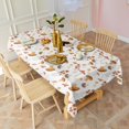 thumbnail image 3 of Brown Mushroom White Pattern Rectangle Tablecloth 60"x120",Waterproof Polyester Rectangle Table Cloth, Wipeable Spillproof Polyester Tablecloth for Dining, Camping, Indoor and Outdoor, 3 of 6