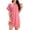 Pink, variant on Dress for Women Summer V Neck Short Sleeve Casual T-shirt Mini Dresses Pink XL