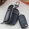 thumbnail image 2 of Funda para llave de coche, funda de cuero tipo billetera, fundas para llave de coche con cremallera, llavero de coche, funda para llave de coche con control remoto, funda de cuero para llave (Negro), 2 of 4