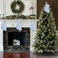 thumbnail image 6 of Lilgiuy 7.48" White Christmas Stockings Faux Fur Super Soft Christmas Stockings Hanging Ornaments Candy Gift Bags for Christmas Party Holiday Decorations, 6 of 6