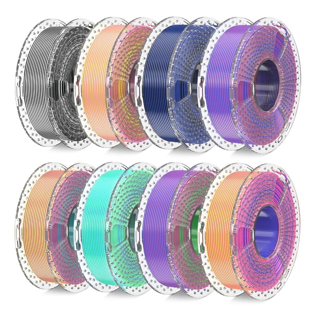 Paquete de filamentos para impresora 3D SUNLU de seda de dos y tres colores
