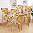 thumbnail image 2 of Yayeee 4 Pack Dining Chair Covers Stretch Parson Chairs Slipcovers Seat Protector, Yellow Flowers, 2 of 6