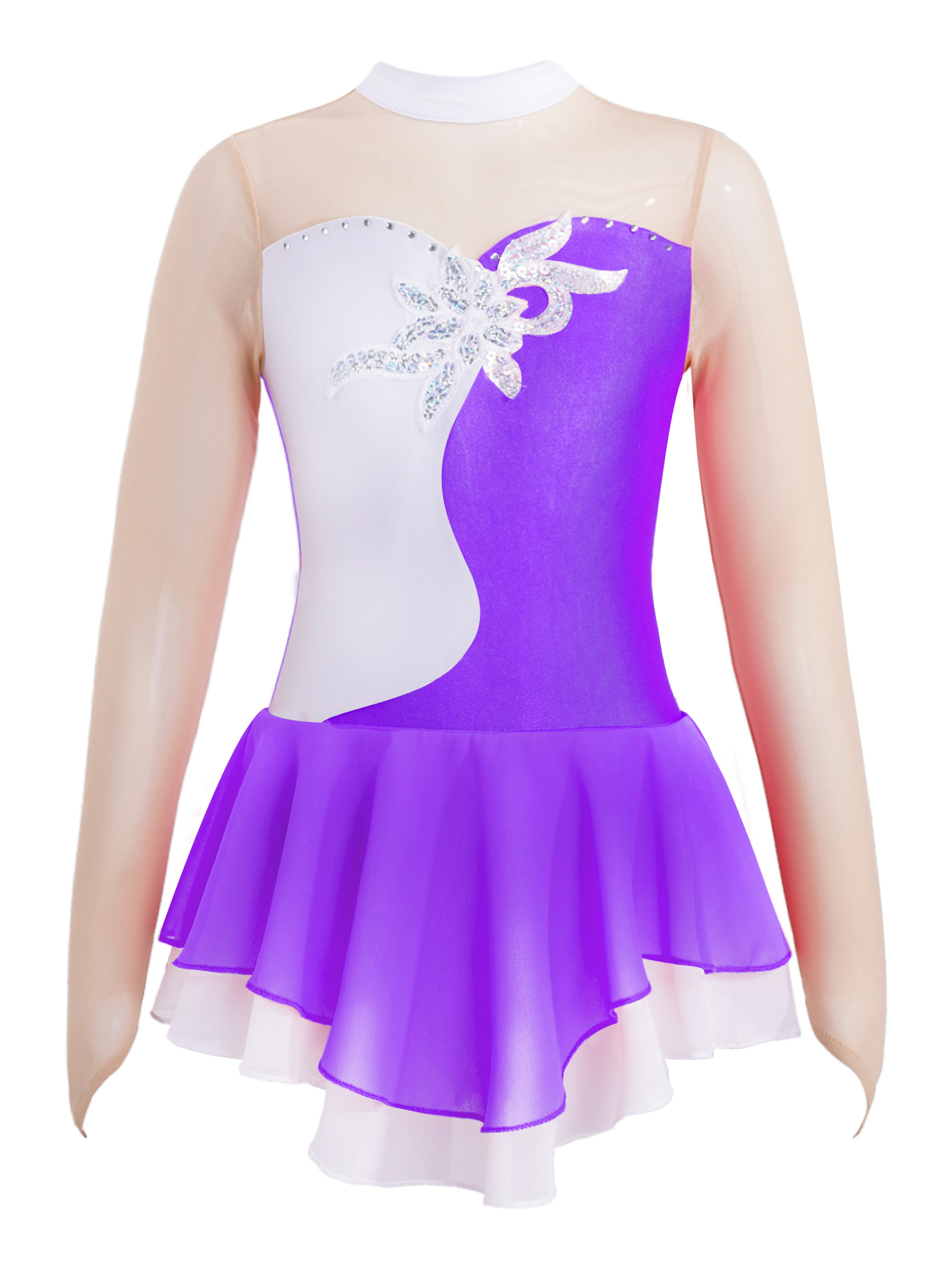 iEFiEL Girls Shiny Sequins Gymnastics Dance Leotard Ballerina