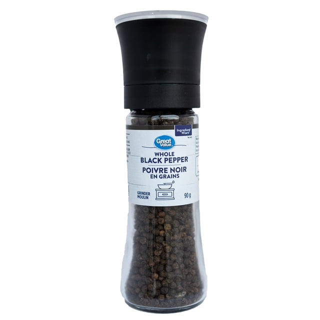 Great Value Whole Black Pepper, 90g