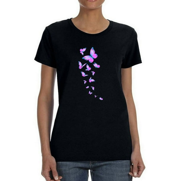 Playera Para Mujer Mariposas En Vuelo Smartprints T-shirt
