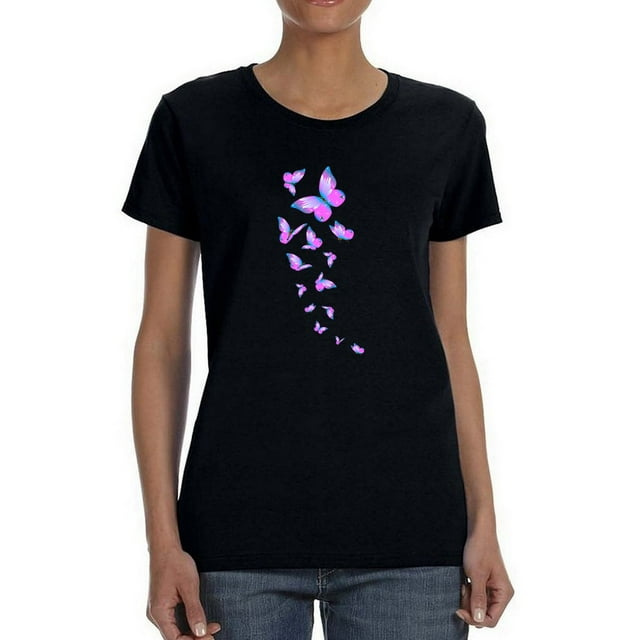 Playera Para Mujer - Mariposas En Vuelo Smartprints T-shirt