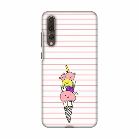 Pro Ice Pitchers Kit - Huawei P20 Pro Case - Ice Cream Sisters, Hard Plastic Back Cover, Slim Profile Cute Printed Designer Snap on Case with Screen Cleaning Kit