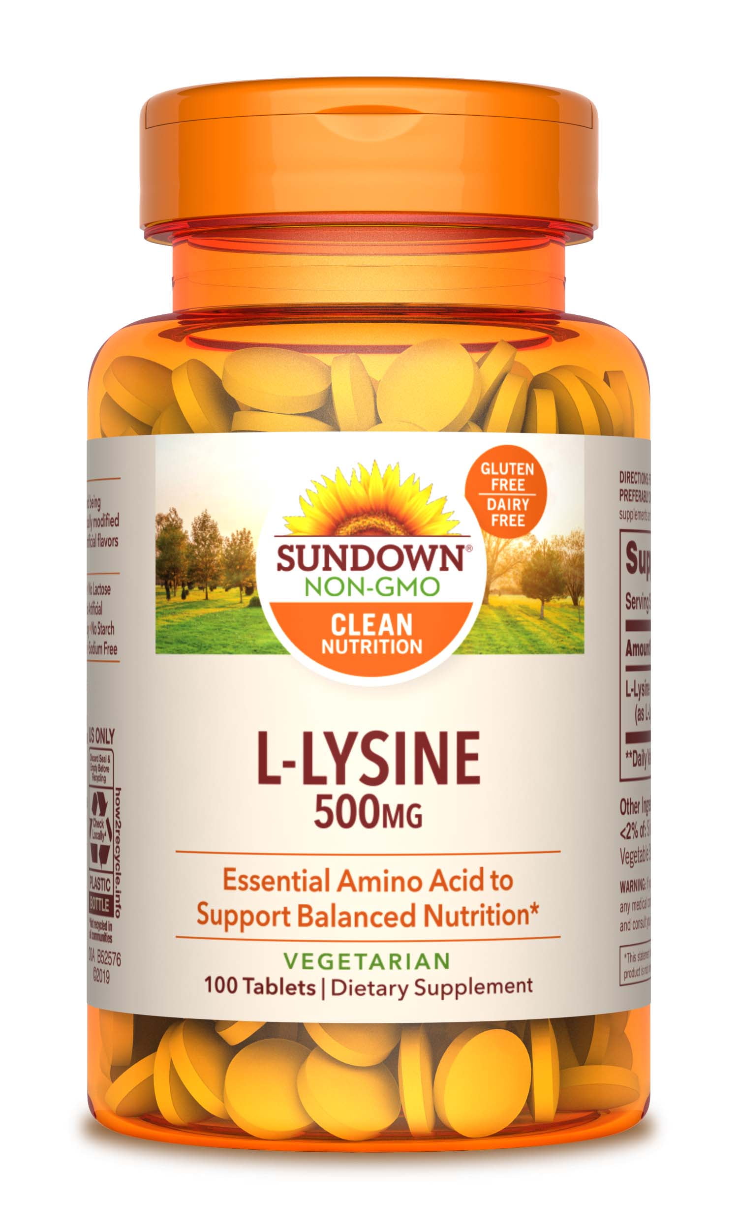 Sundown Naturals® L-Lysine 500 mg Essential Amino Acids, 100 Tablets