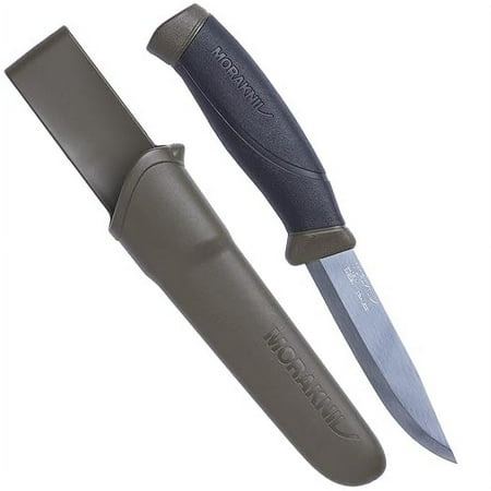 Morakniv Companion Fixed Blade Outdoor Knife with Sandvik Stainless Steel Blade 4.1-Inch Military Green