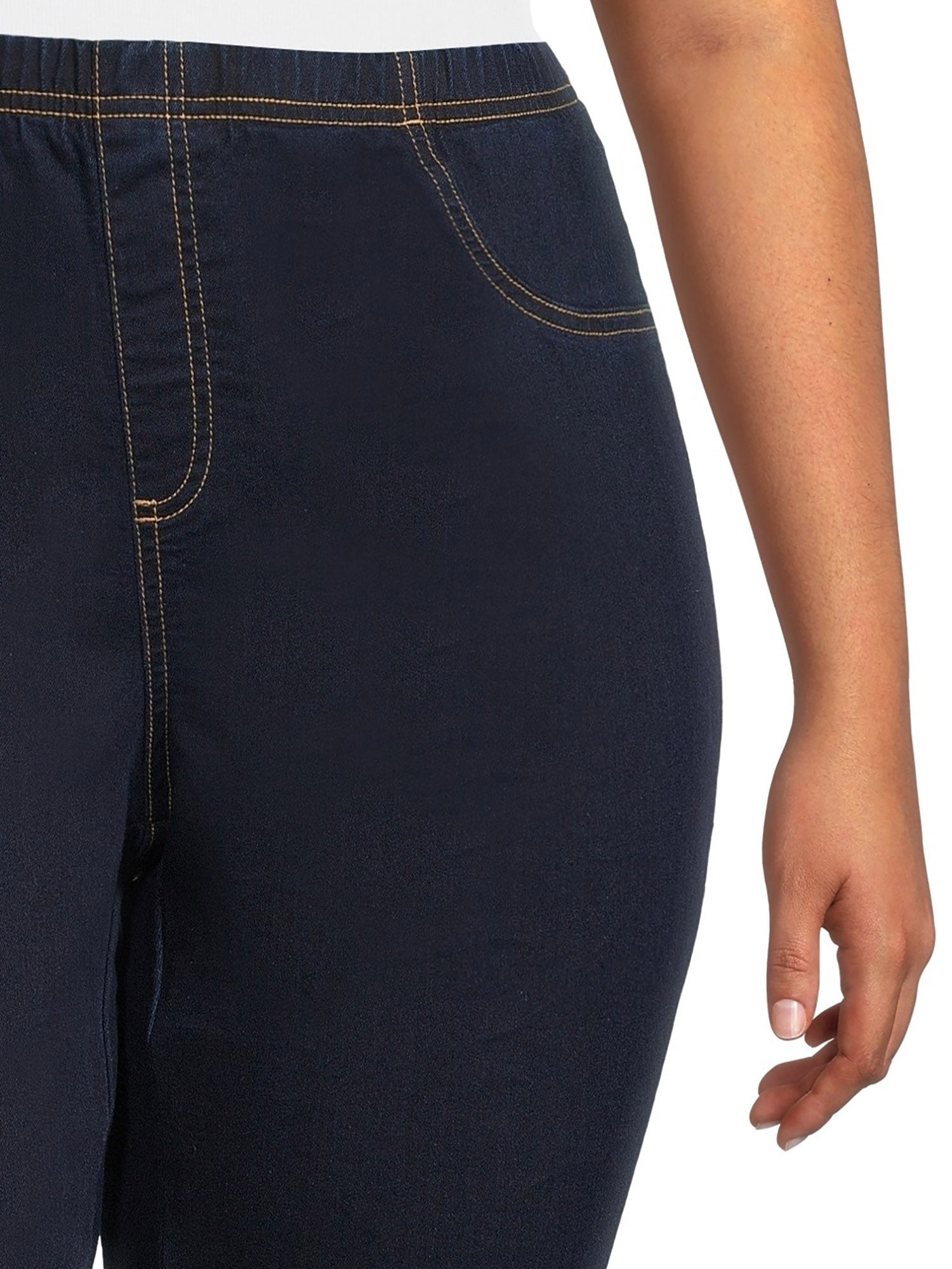 JMS Just My Size by Hanes Women's Plus Size Pull-On Stretch Jeggings, Sizes 0X-4X, Regular and Petite