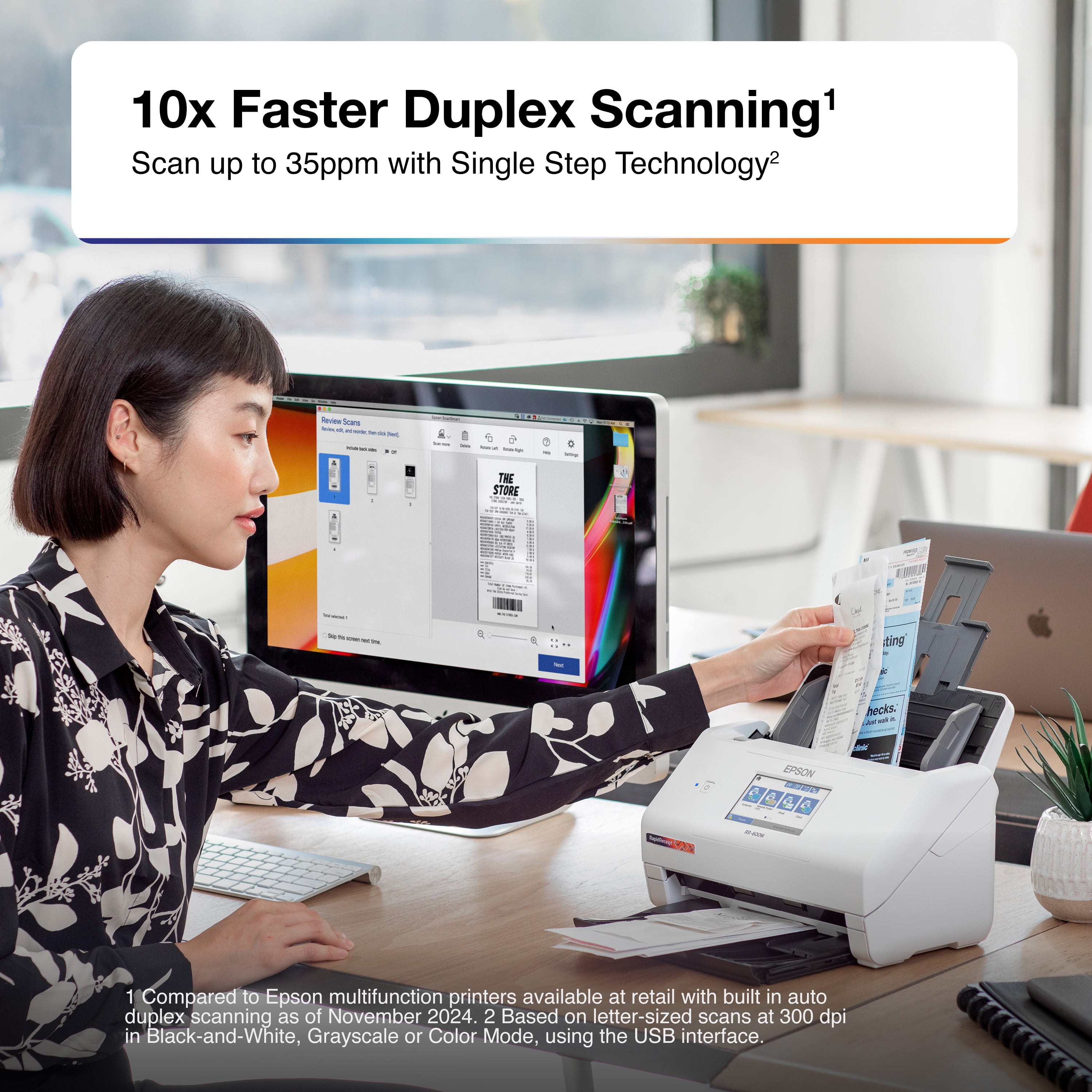 Epson RR-600W Wireless Duplex Scanner with Receipt Management, PDF