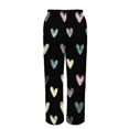 thumbnail image 7 of HongQid Women's Sweatpants Joggers Baggy Wide Leg Pants Fuzzy Plush Elastic Waist Drawstring Lounge Pants with Pockets, 7 of 7