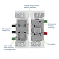 thumbnail image 3 of Enchufe de pared Leviton Lever Edge de 15 amperios resistente a manipulaciones, 3 of 7