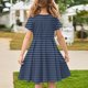 thumbnail image 4 of Girls' Summer Dress Kids 2025 Short Sleeve Striped Casual Dress Soft Perfect for Summer ,Sie:90, 4 of 5