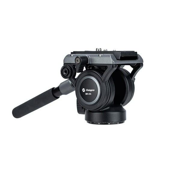Fotopro MH-6S Video Fluid Head, Drag Pan Panoramic Tripod Head with Quick Release Plate for DSLR Cameras Camcorders