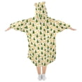 thumbnail image 2 of Wearable Blanket Hoodie for Kids Christmas Tree Polka Dots Flannel Hooded Blanket with Pockets and Sleeves Suitable for Boys and Girls, 2 of 7