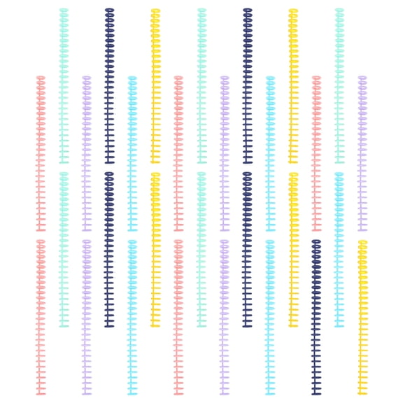 WORGEOUS 30pcs Binding Spines Combs 30 Ring Loose Leaf Binder Rings for DIY Photo Album for Notebook Binding and Calendar Making Assorted Colors