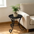 thumbnail image 6 of Vintage Round Metal Plant Stand Rustproof Flower Pot Holder for Indoor Outdoor Living Room Balcony Patio Garden & Corner, 6 of 6
