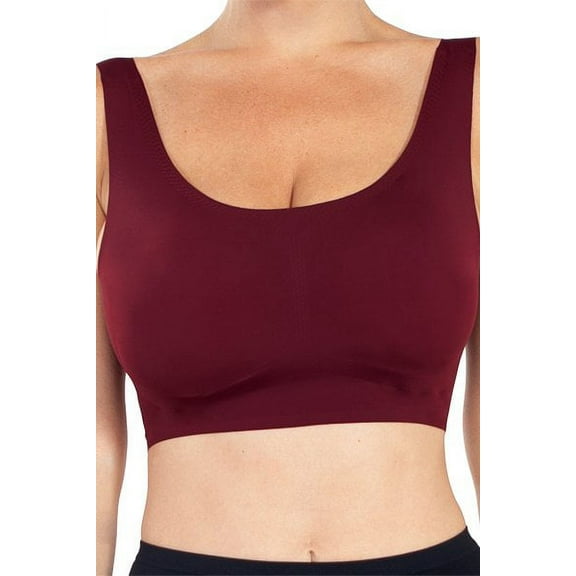 Women's Rhonda Shear 9594 Invisible Body Leisure Bra (Wine 3X)
