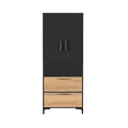 thumbnail image 2 of Closet, Armario, Ropero organizador, 2 puertas y zapatera Negro, 2 of 5