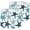 Color 4, variant on Linen Drum Lamp Shades Miami Florida Coastal Skyline 13" x 13" x 10" Lampshade for Table Lamps Floor Lamps Lamp Shade Replacement Easy Assembly Required