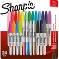 thumbnail image 1 of Marqueurs permanents Sharpie, pointe fine, couleurs assorties, 24 unités, 1 of 9