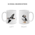 thumbnail image 2 of WIRESTER 11oz 325ml Ceramic Tea Cup Coffee Mug With Handgrip For Gift, Birthday, Anniversary, Christmas - Atlantic Puffin Birds, 2 of 7